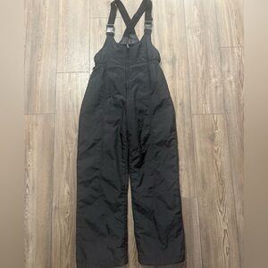Vintage Sportcaster Women’s Snow Bibs Size 10 Black Insulated Ski Overalls